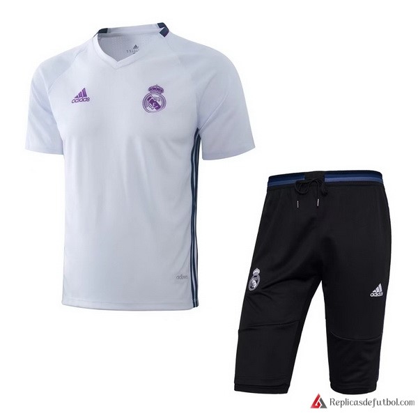 Camiseta Entrenamiento Real Madrid Conjunto Completo 2017-2018 Blanco